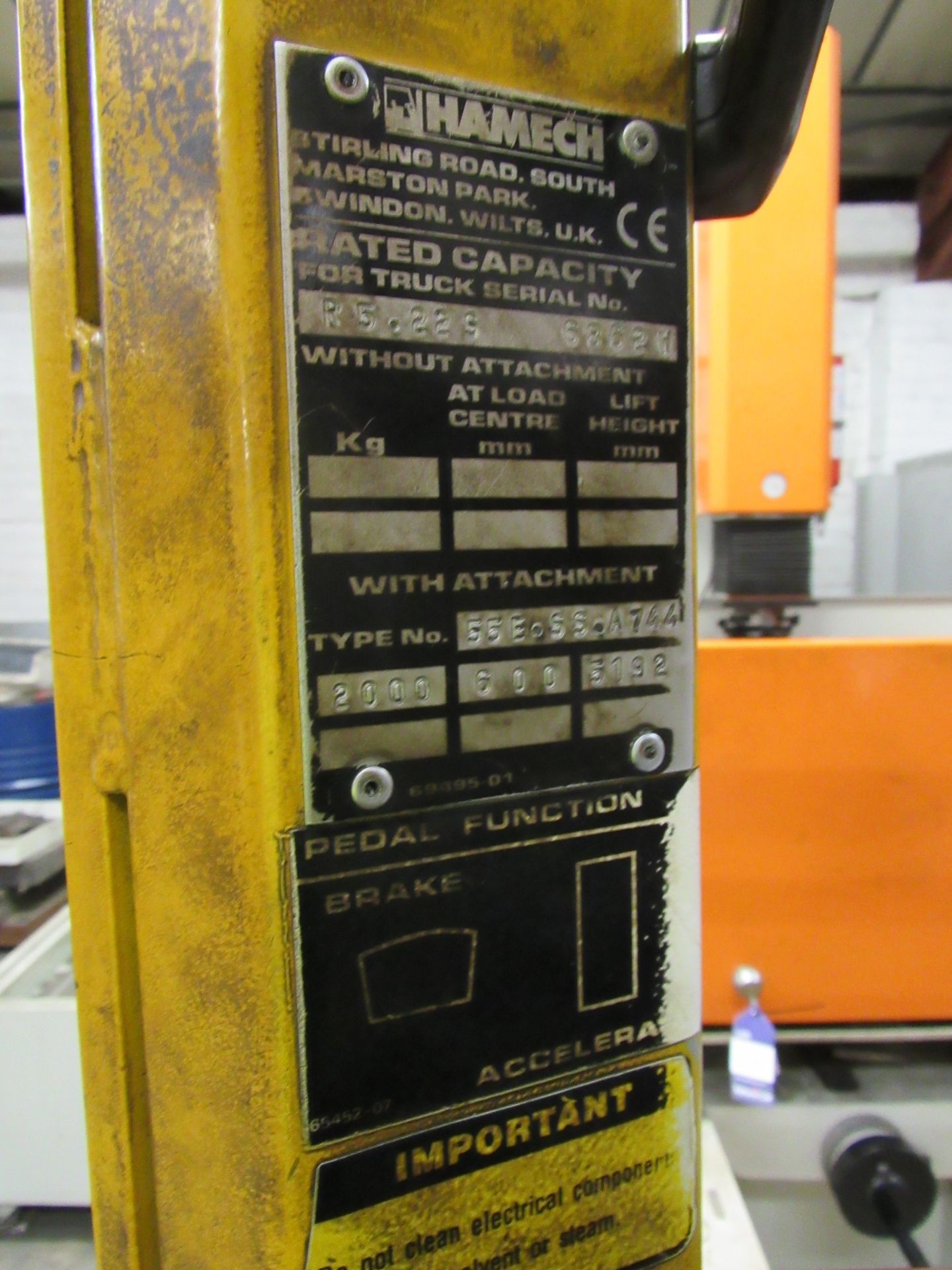 Hamech RS-225 Battery Electric Reach Truck, 1997, - Image 6 of 11