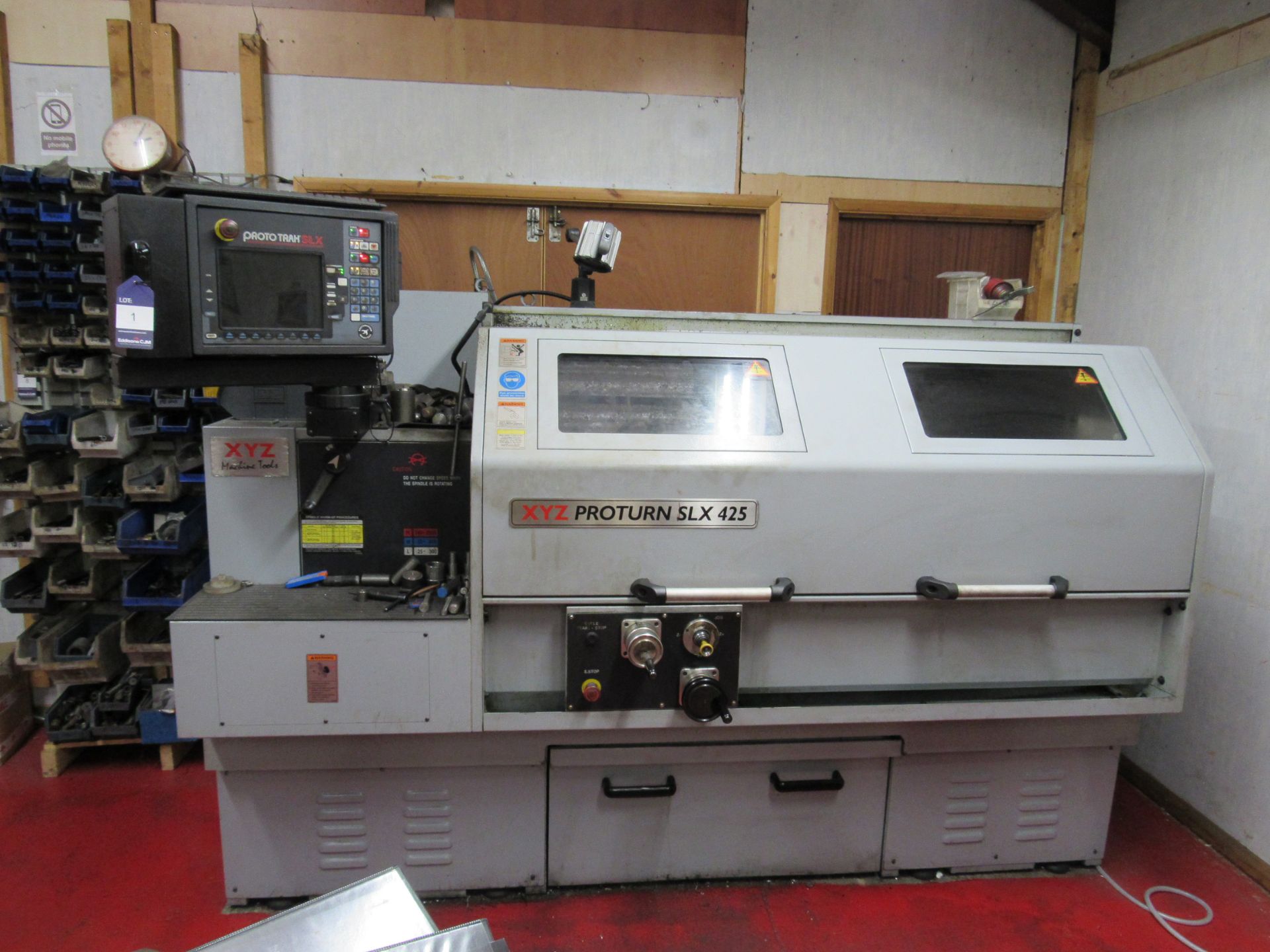 XYZ Machine Tools SLX Proturn 425 x 1.25 Lathe, Year 2013, Serial L634, 16" Bed with 8" Swing, Proto - Image 2 of 8