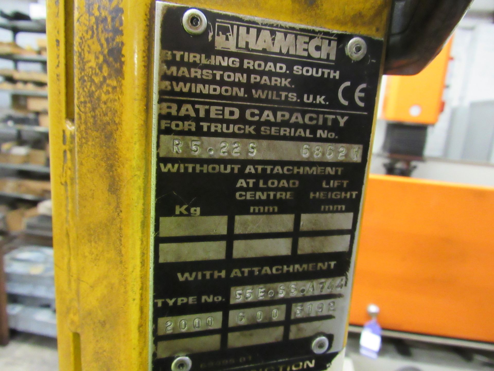 Hamech RS-225 Battery Electric Reach Truck, 1997, - Image 5 of 11