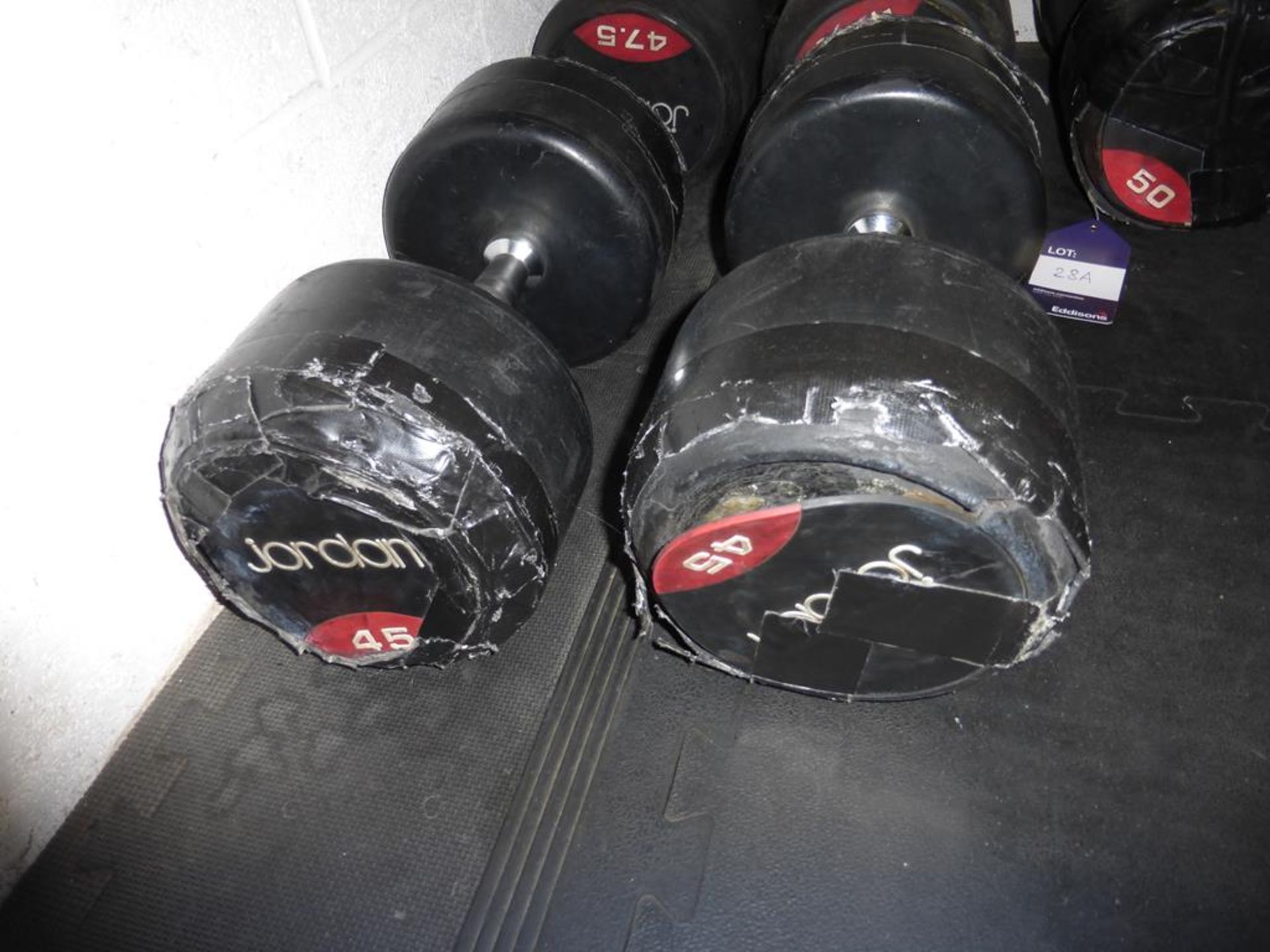 Jordan Rubber Covered Dumbbells - Image 2 of 4