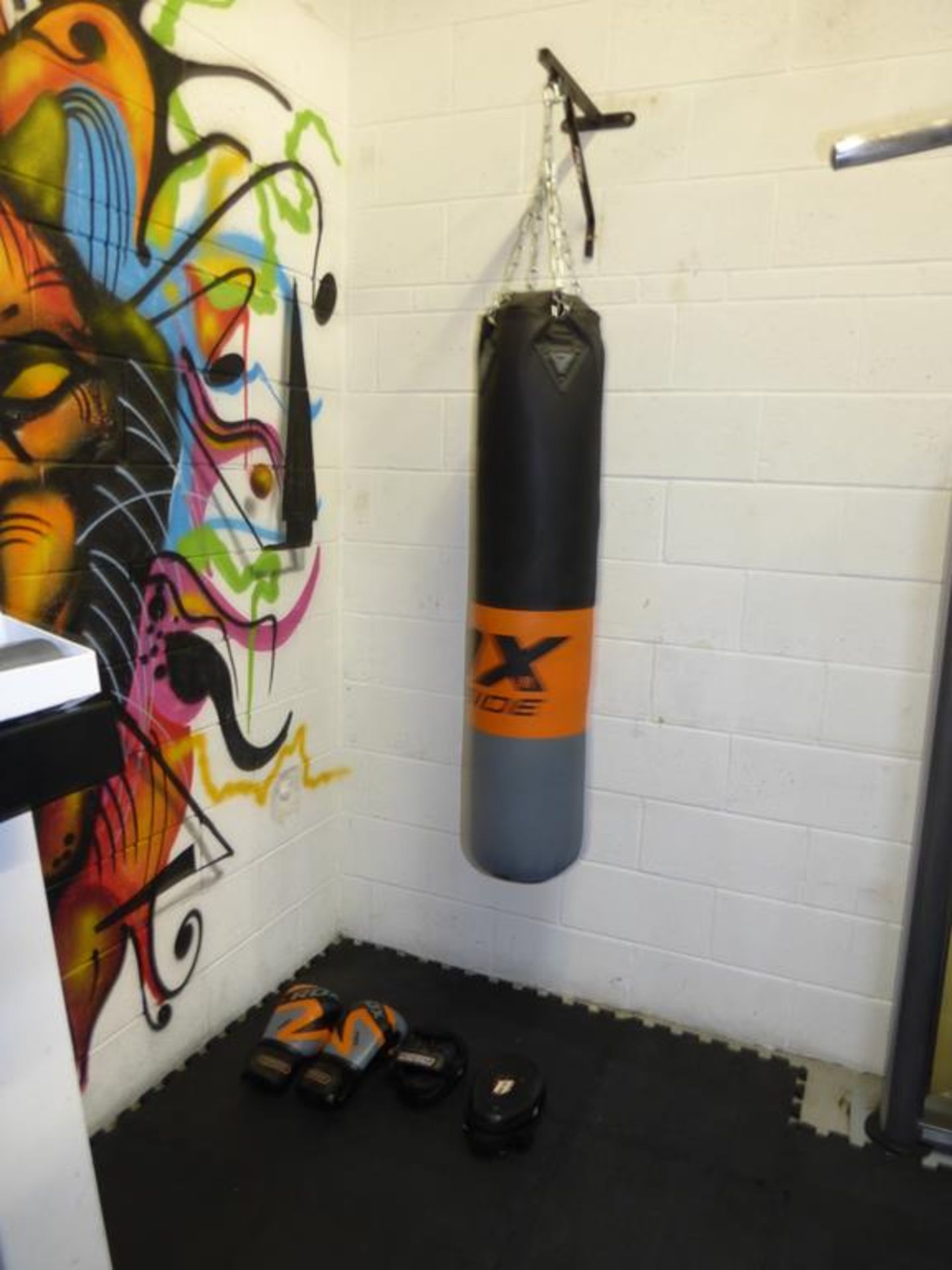 ROX Giant Inside Punch Bag, Wall Bracket, Gloves