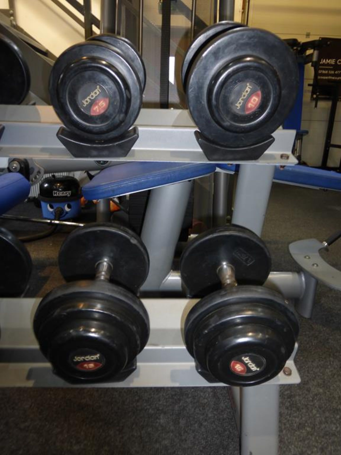 Jordan Rubber Covered Dumbbells & Storage Racks - Image 3 of 6