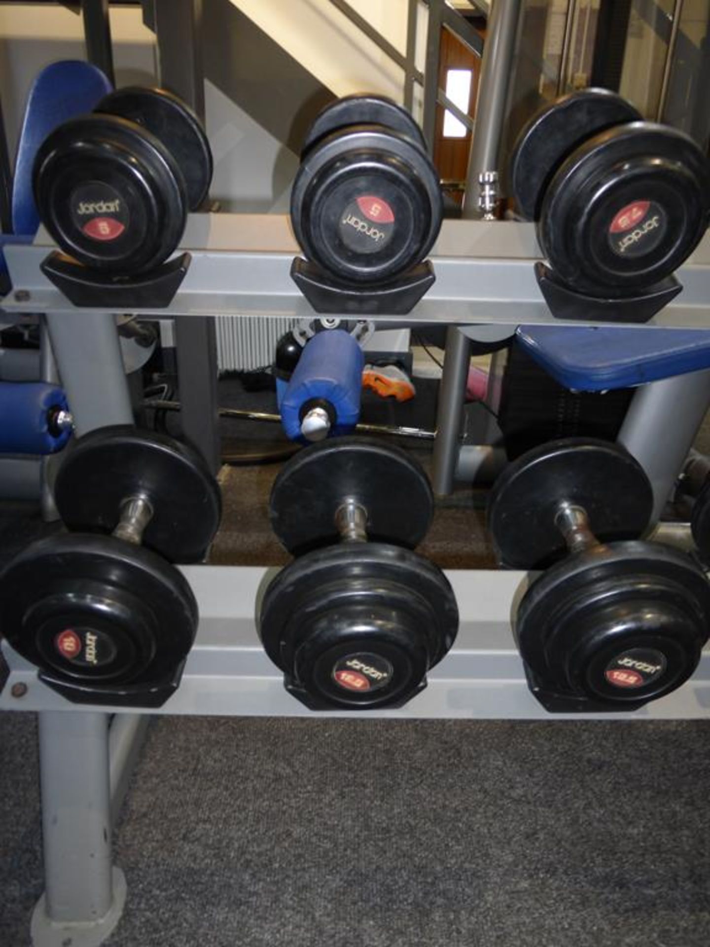 Jordan Rubber Covered Dumbbells & Storage Racks - Image 2 of 6