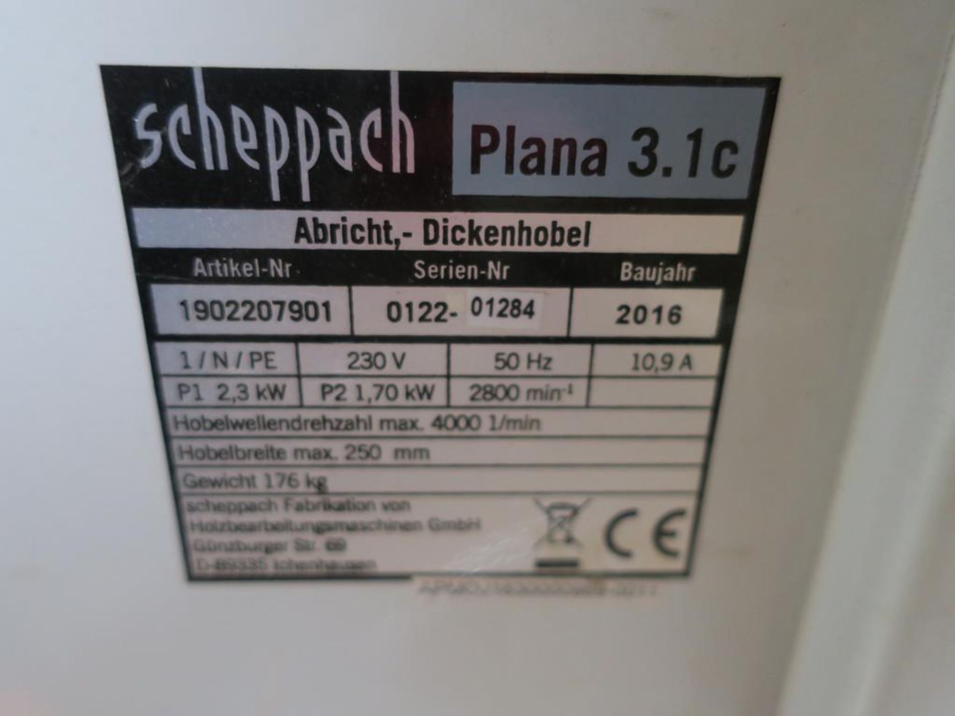 Scheppach - Plana Electric Planer Thicknesser - Image 2 of 6