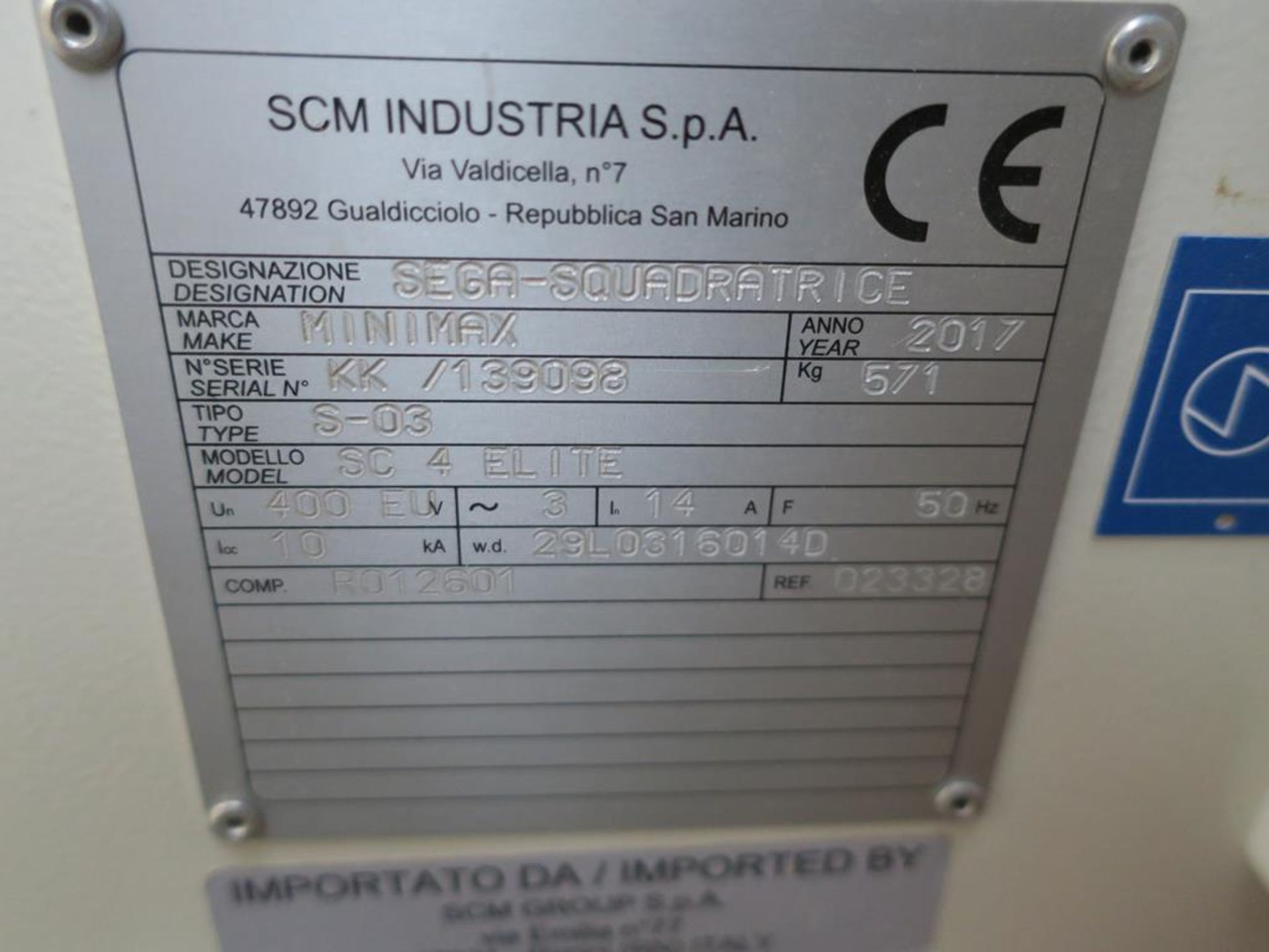 SCM Minimax SC4 Elite Sliding Table Panel Saw - Image 5 of 6