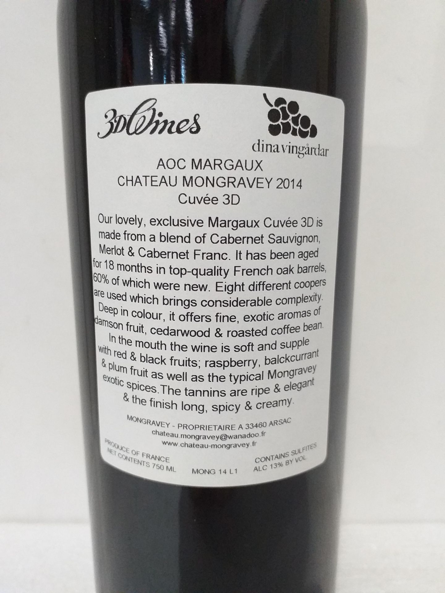 12 Bottles of Margaux Cuvee 3D 2014 - Image 3 of 3