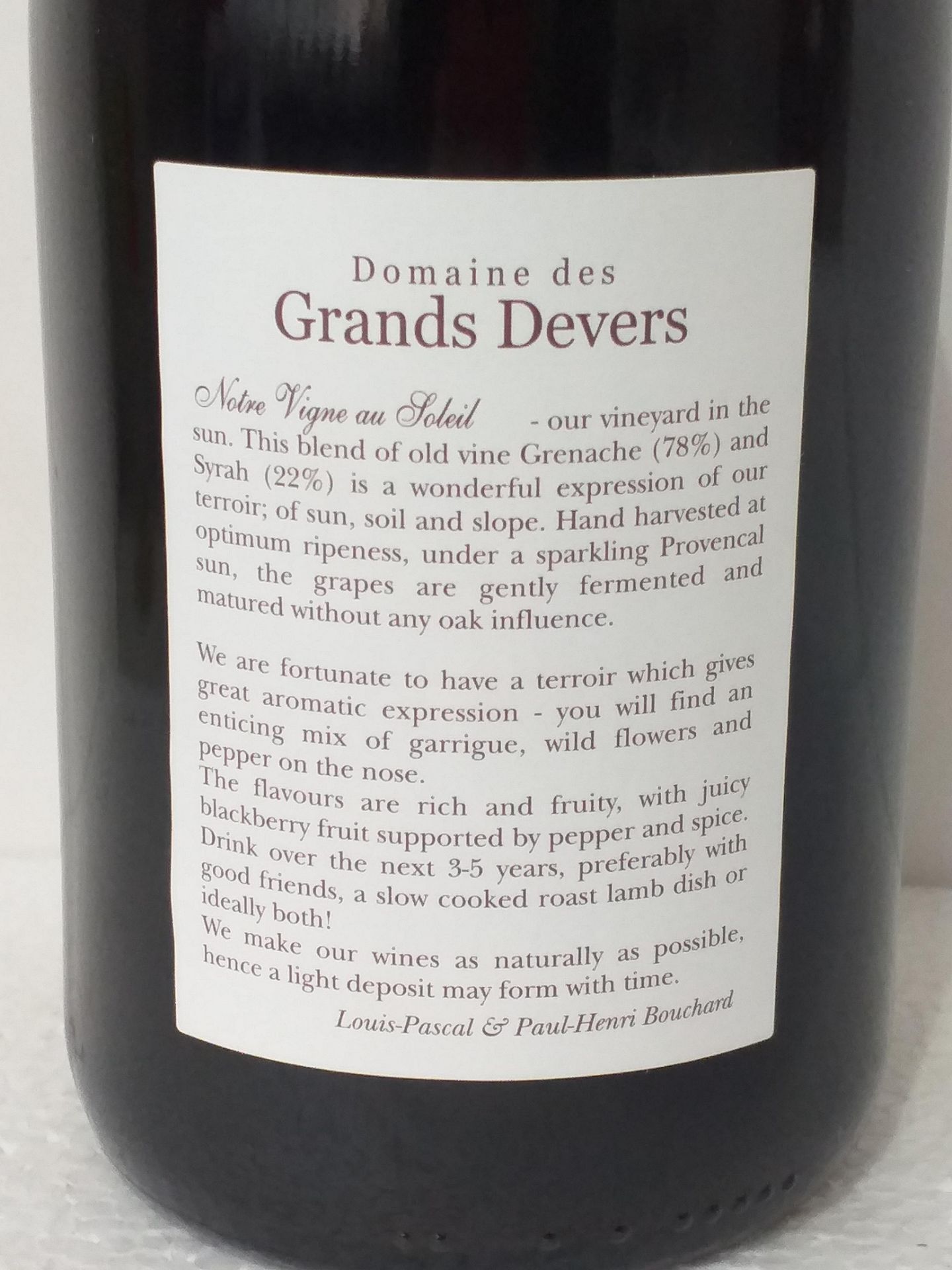 6 Bottles of Dom Grands Devers Cdr Rouge 2017 - Image 3 of 3