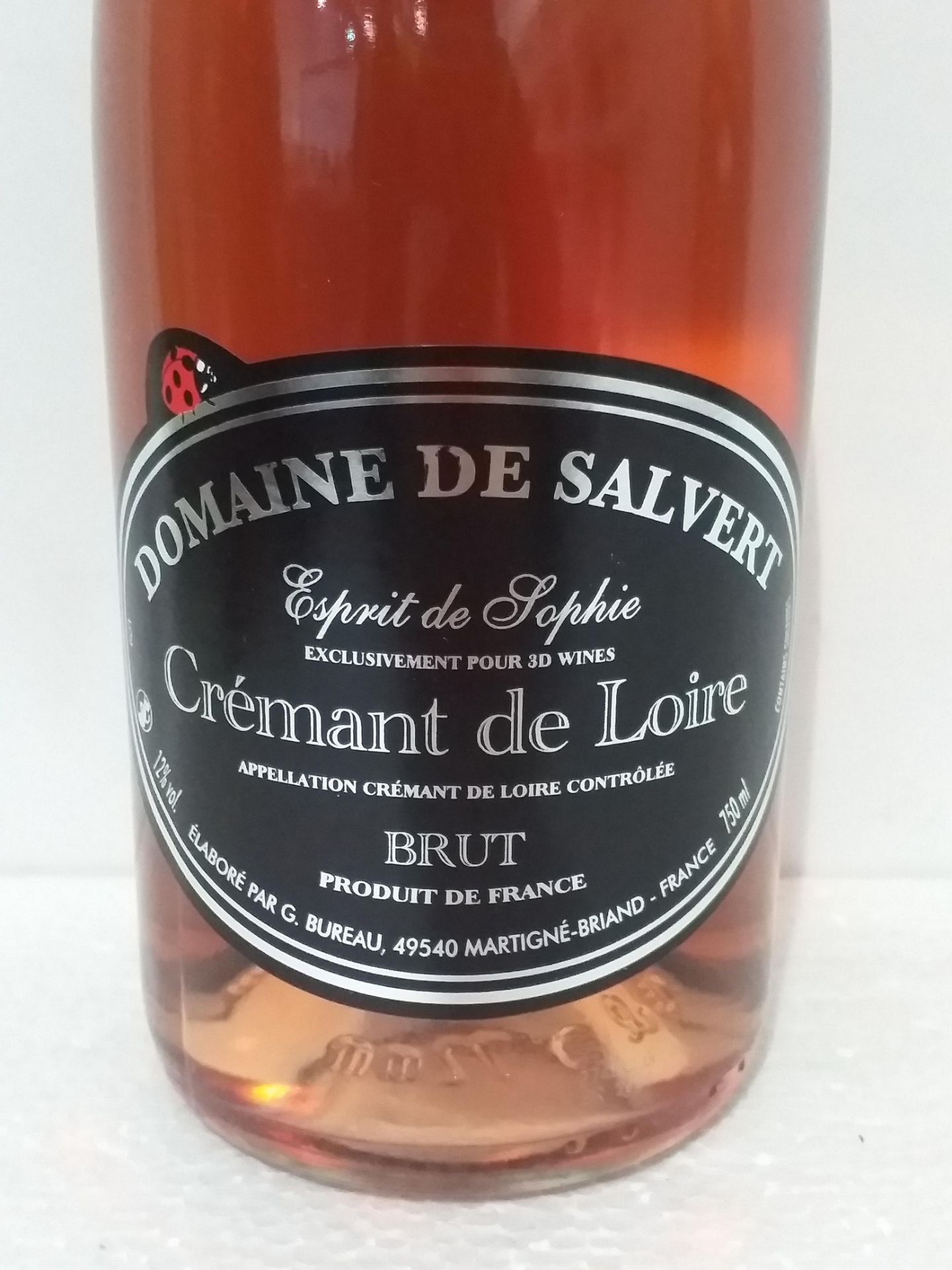 12 Bottles of Cremant de Loire rose Cuvee Esprit de Sophie - Image 2 of 2