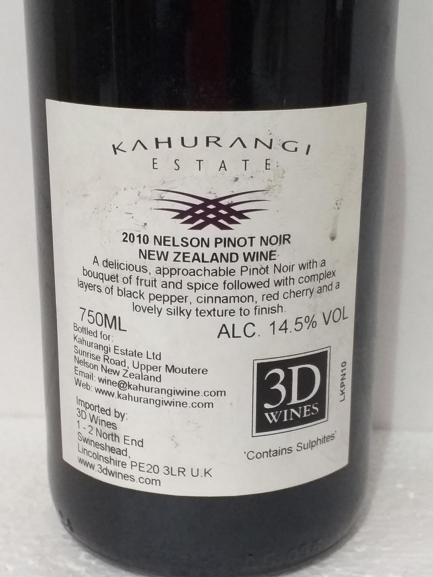 10 Bottles of Kahurangi Estate Heaphy Series Nelson Pinot Noir - Image 3 of 3