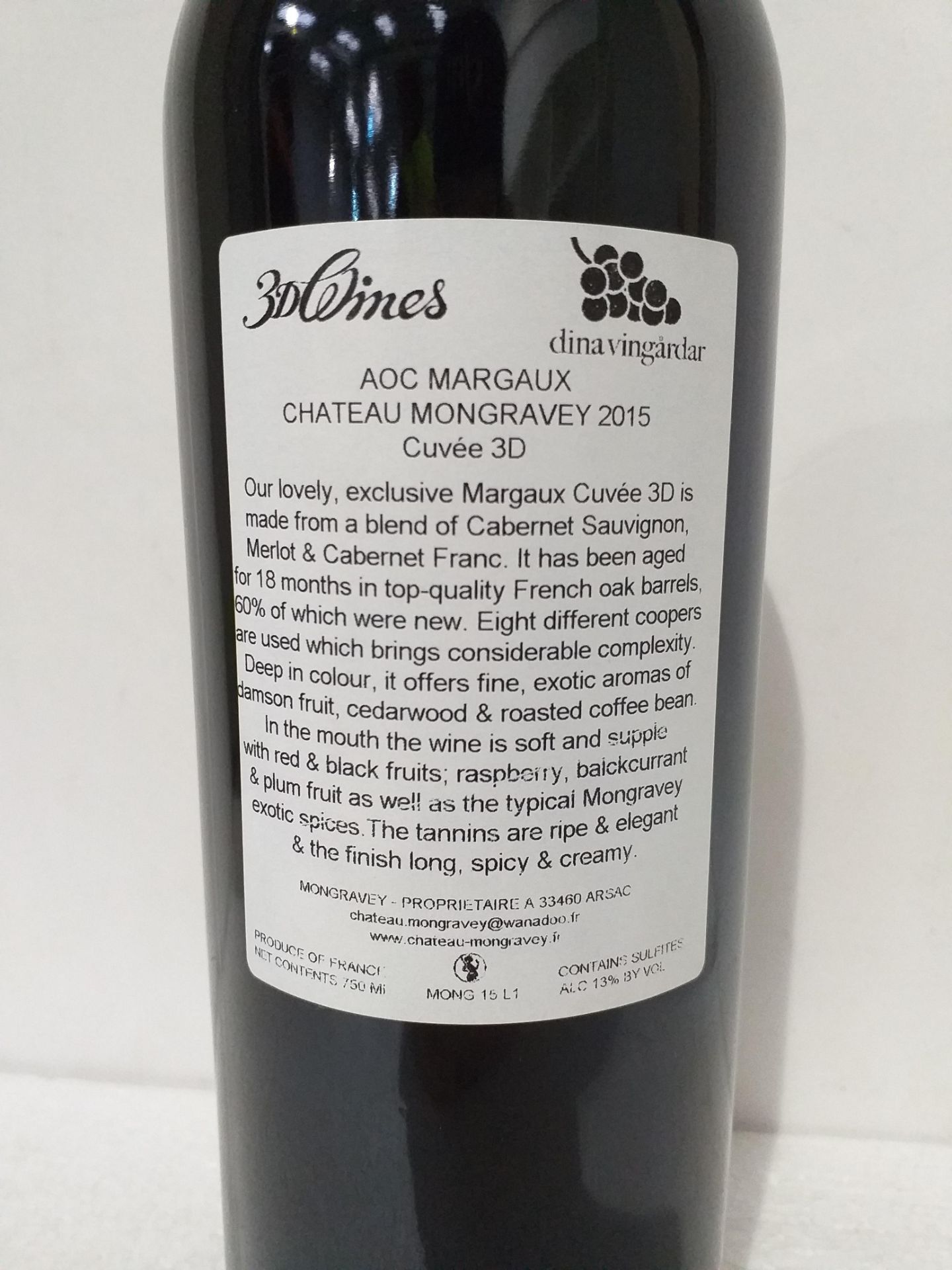 12 Bottles of Margaux Cuvee 3D 2015 - Image 3 of 3