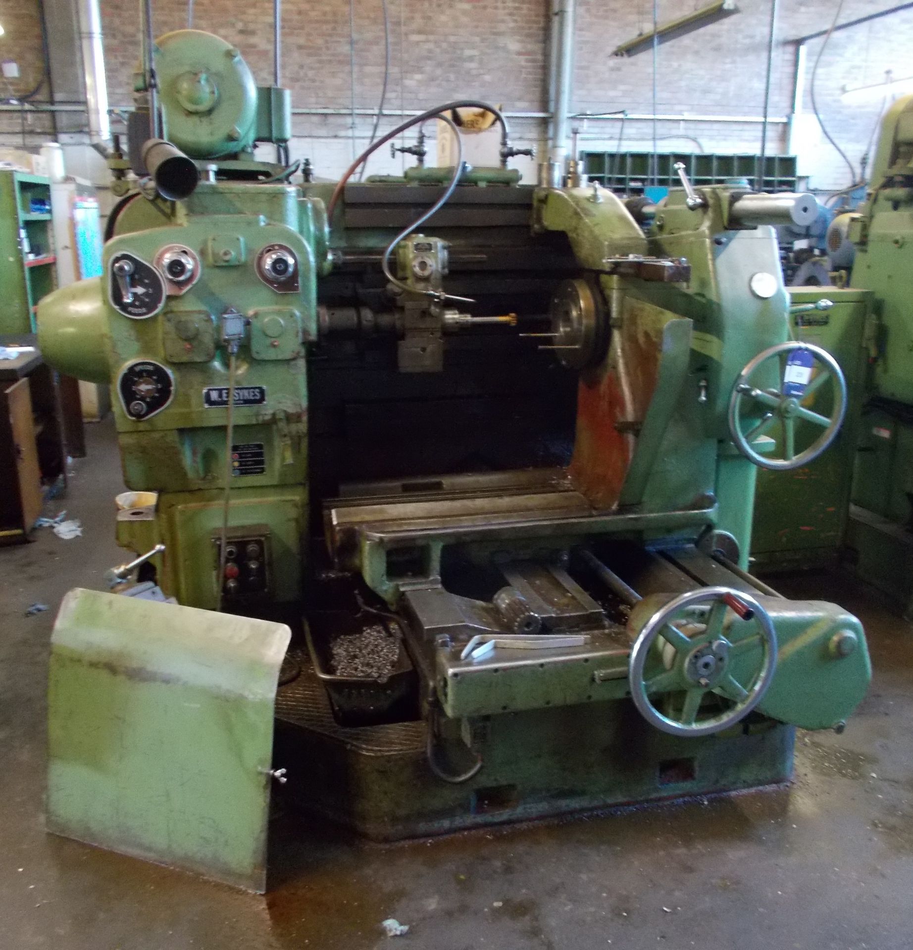 Sykes Type C52 gear shaper *Please note, purchasers must drain the machines of oil, and remove