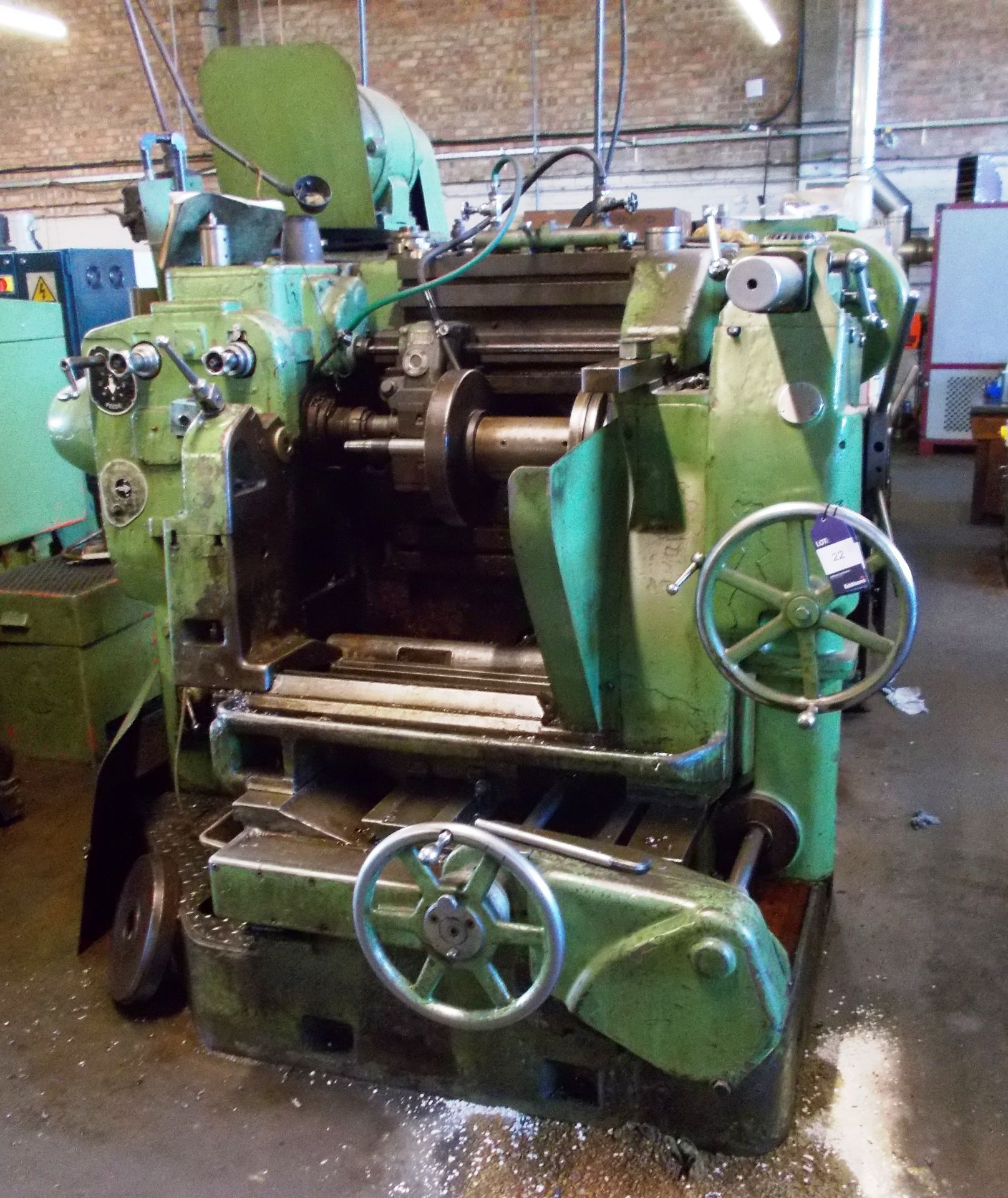 Sykes Type C52 gear shaper. *Please note, purchasers must drain the machines of oil, and remove with