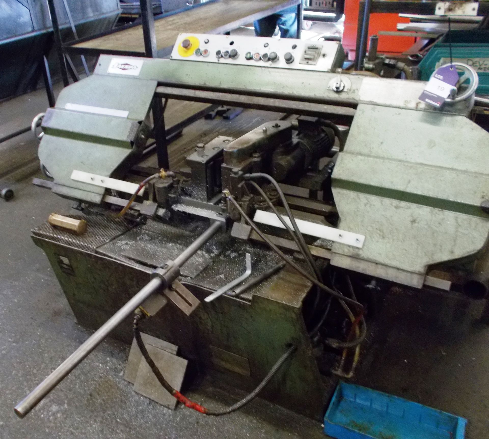 Jaespa W260A horizontal band saw (Machine number: 776802) with roller feed table