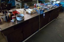 Workbench with 2 x Record No3 vices