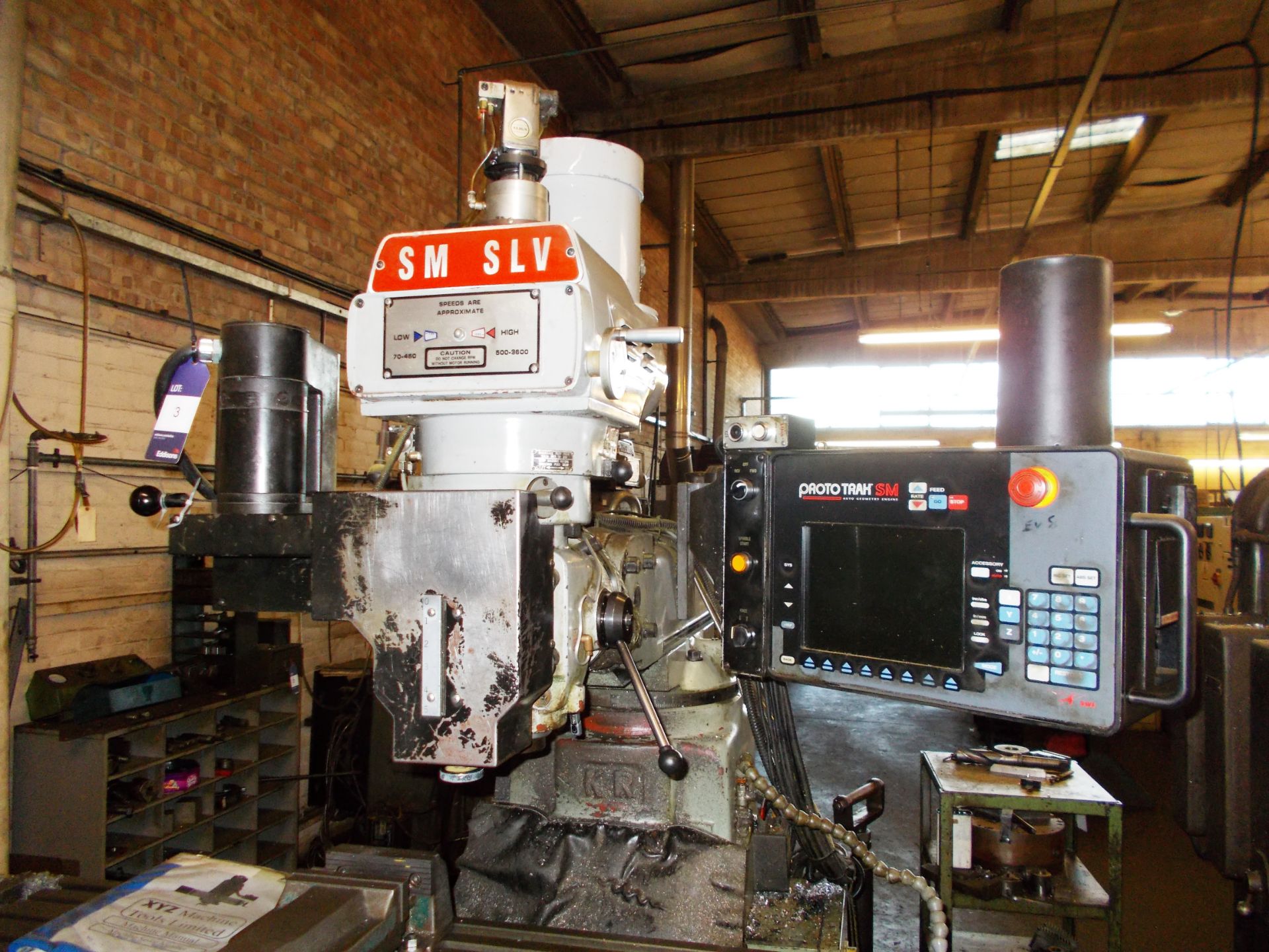 KRV 3000 CNC turret mill (Serial Number: 9820, Year: 2002), with ProtoTrak SM control, with quantity - Image 3 of 7