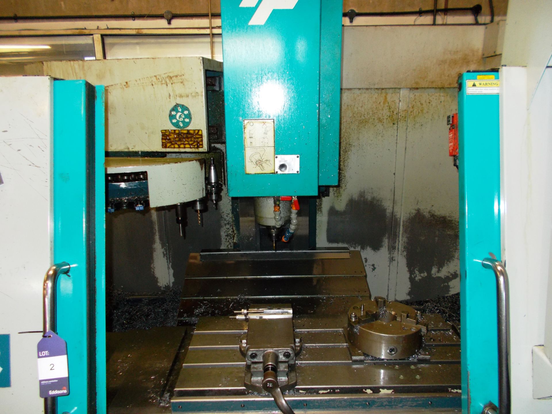 Feeler FV-800SE CNC machining centre (Serial Number: VDN393, Year: 2000), with Fanuc Series O-MC - Image 2 of 8