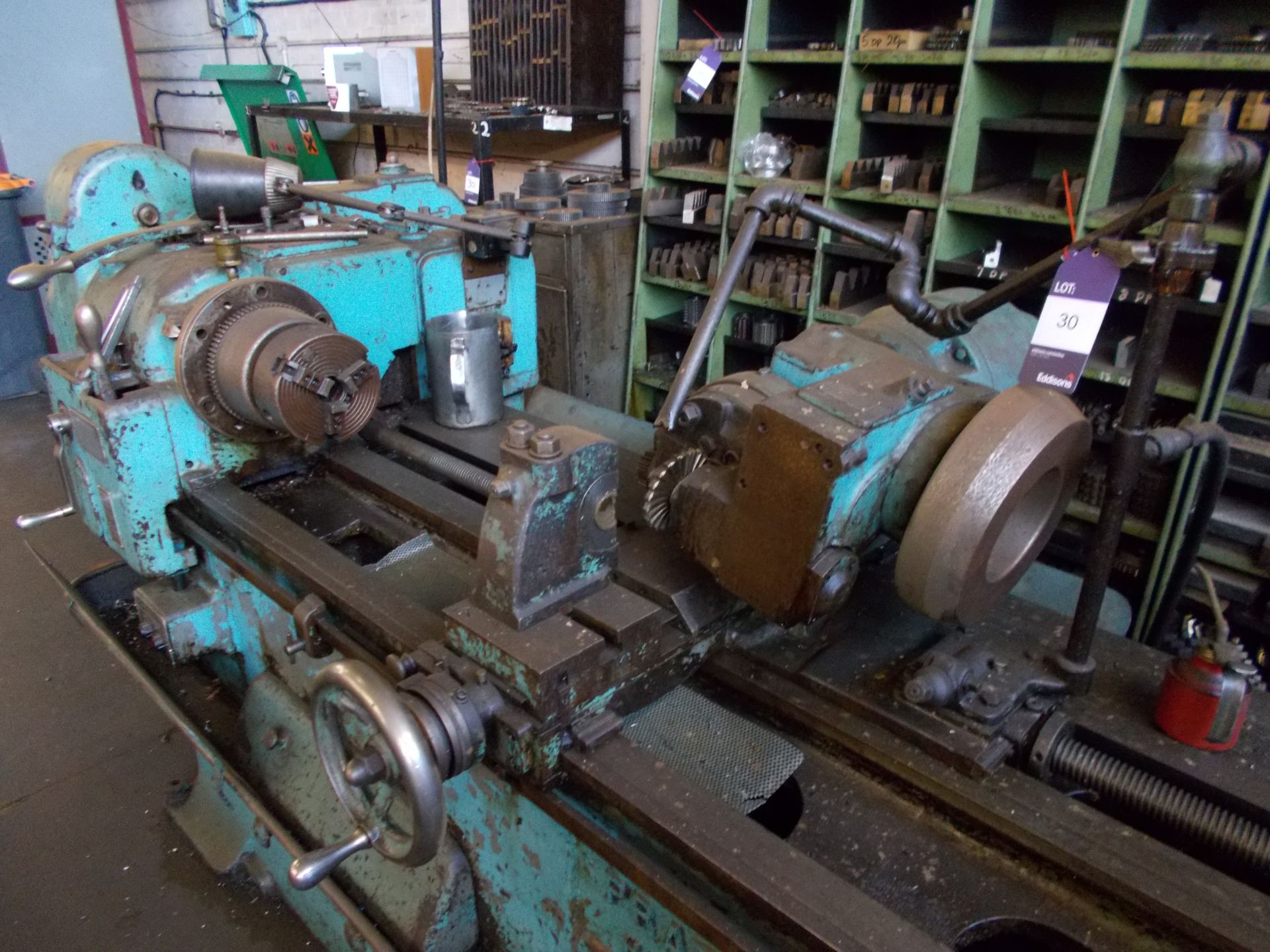 Pratt and Whitney Model C 6” thread milling worm and thread miller, with cabinet and trolley of - Image 2 of 5