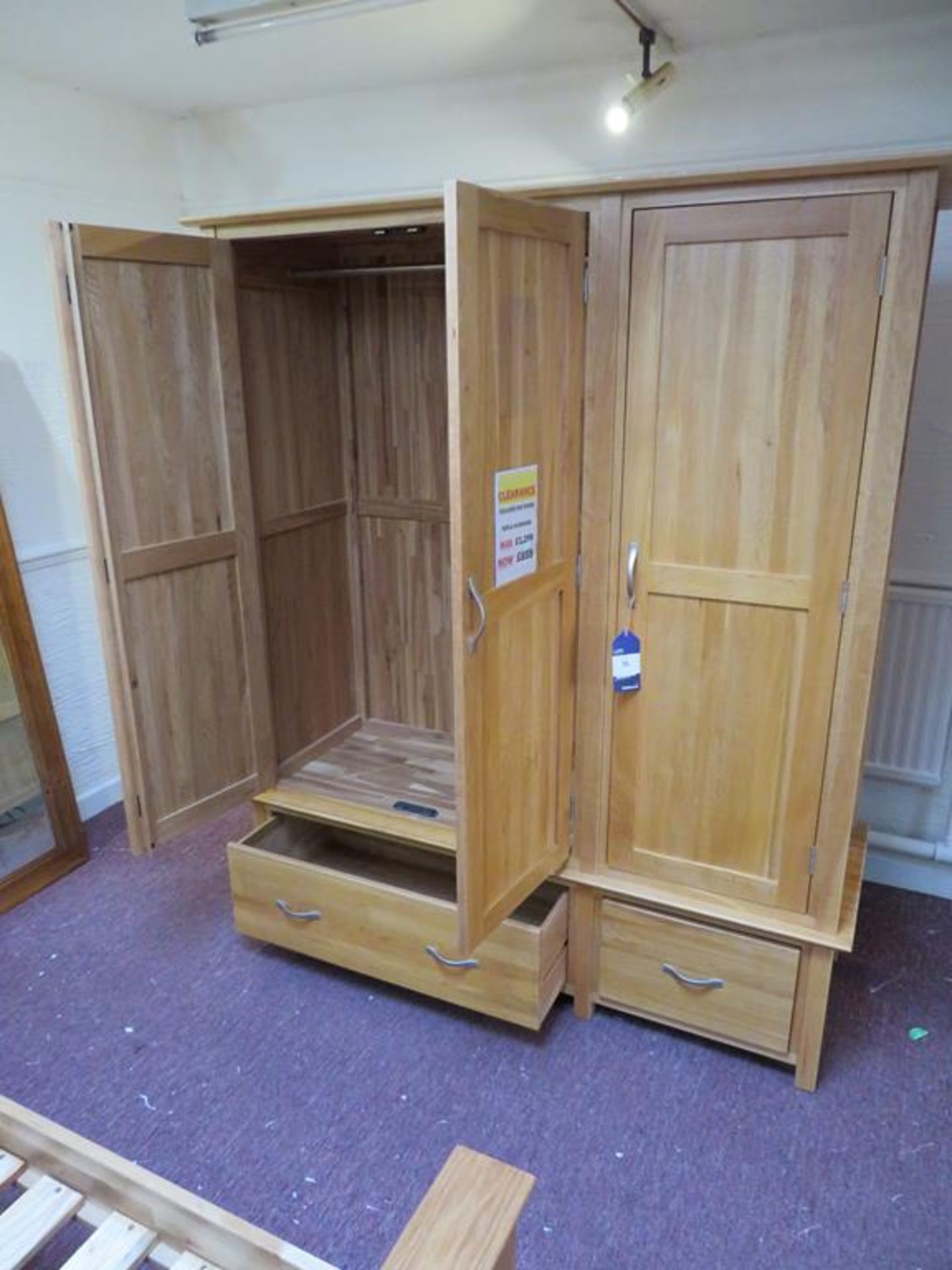 Toulouse Oak Range Triple Wardrobe - Image 2 of 3