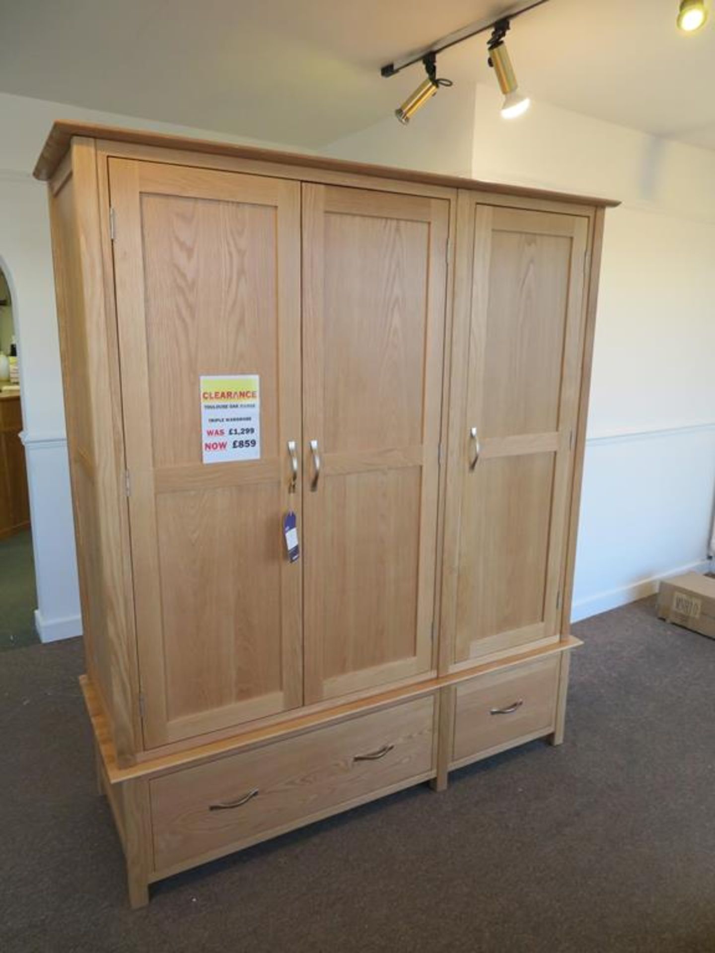 A Toulouse Range Triple Door Oak Wardrobe