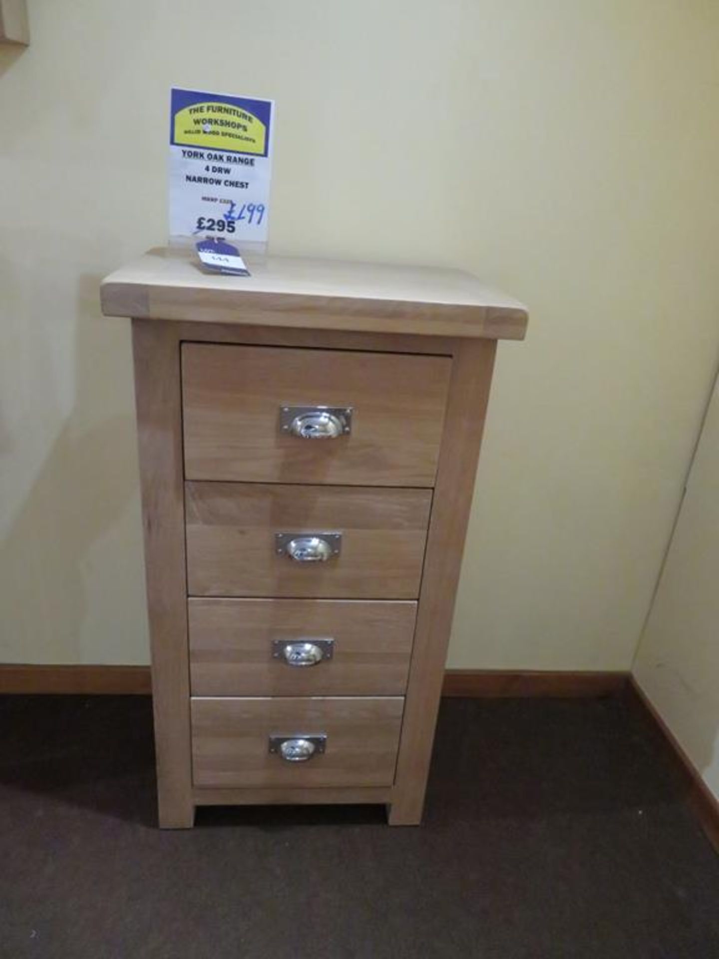 York Oak Range Narrow Chest of Drawers