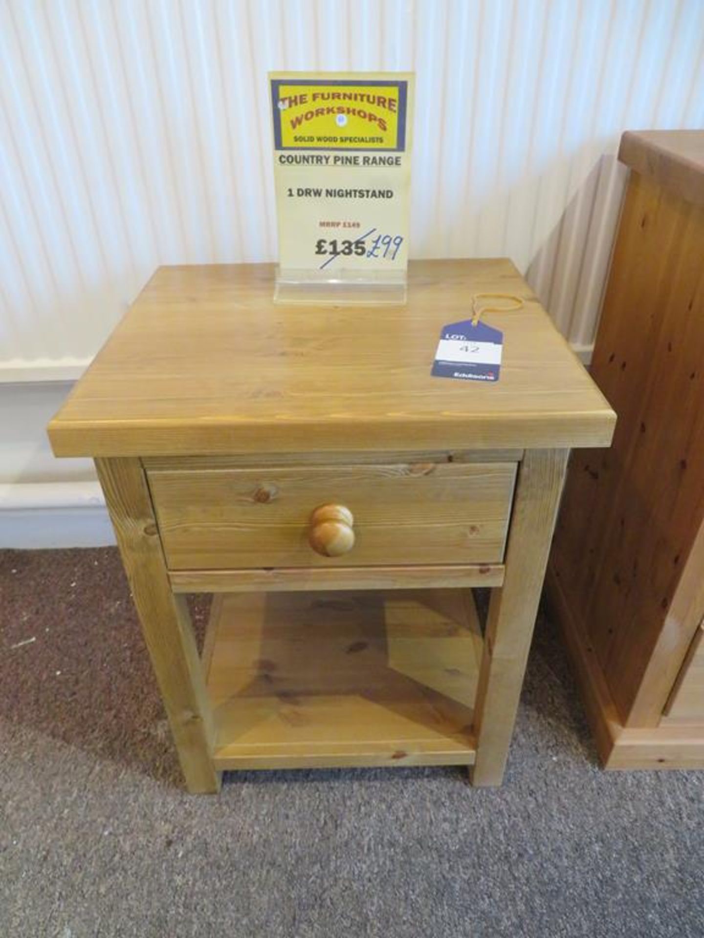 Country Pine Range Single Drawer Night Stand