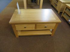 Vienna Oak Range Two Drawer Coffee Table