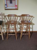 Pair of Spindleback Bar Stools