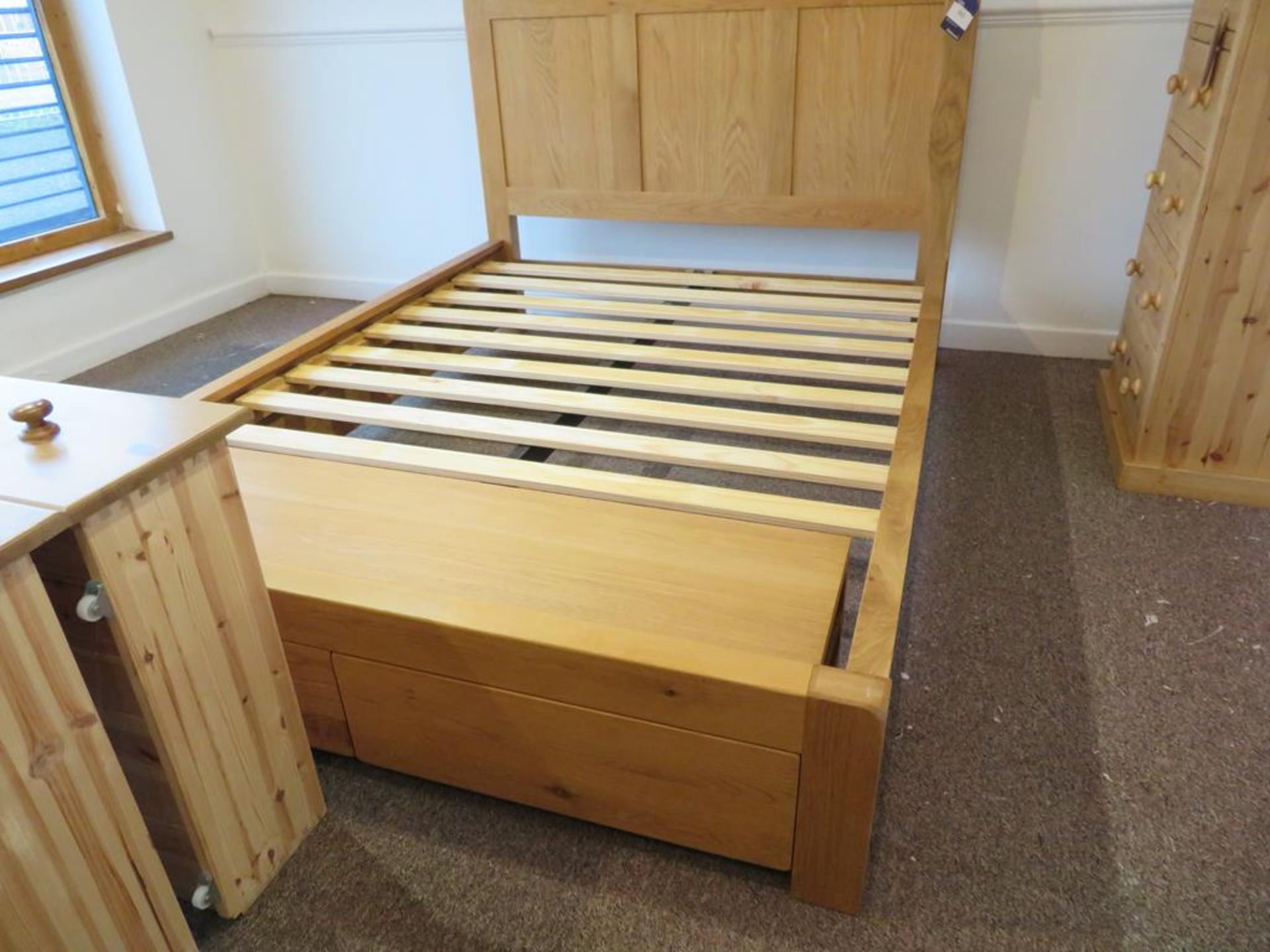 Ripon Oak Range Double Bed Frame - Image 2 of 2