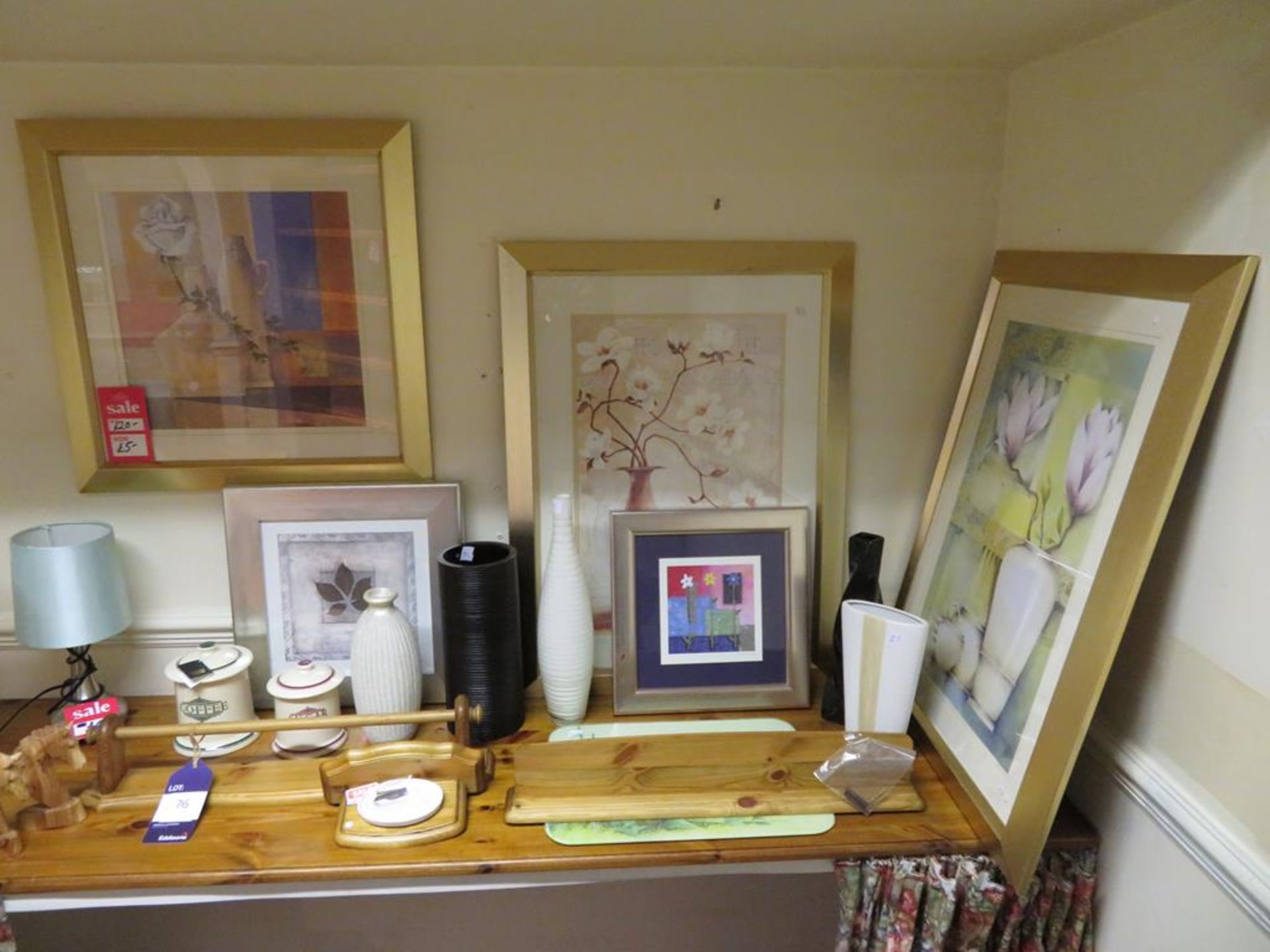 Qty of Framed Prints, Vases, Lamps etc. - Image 3 of 6