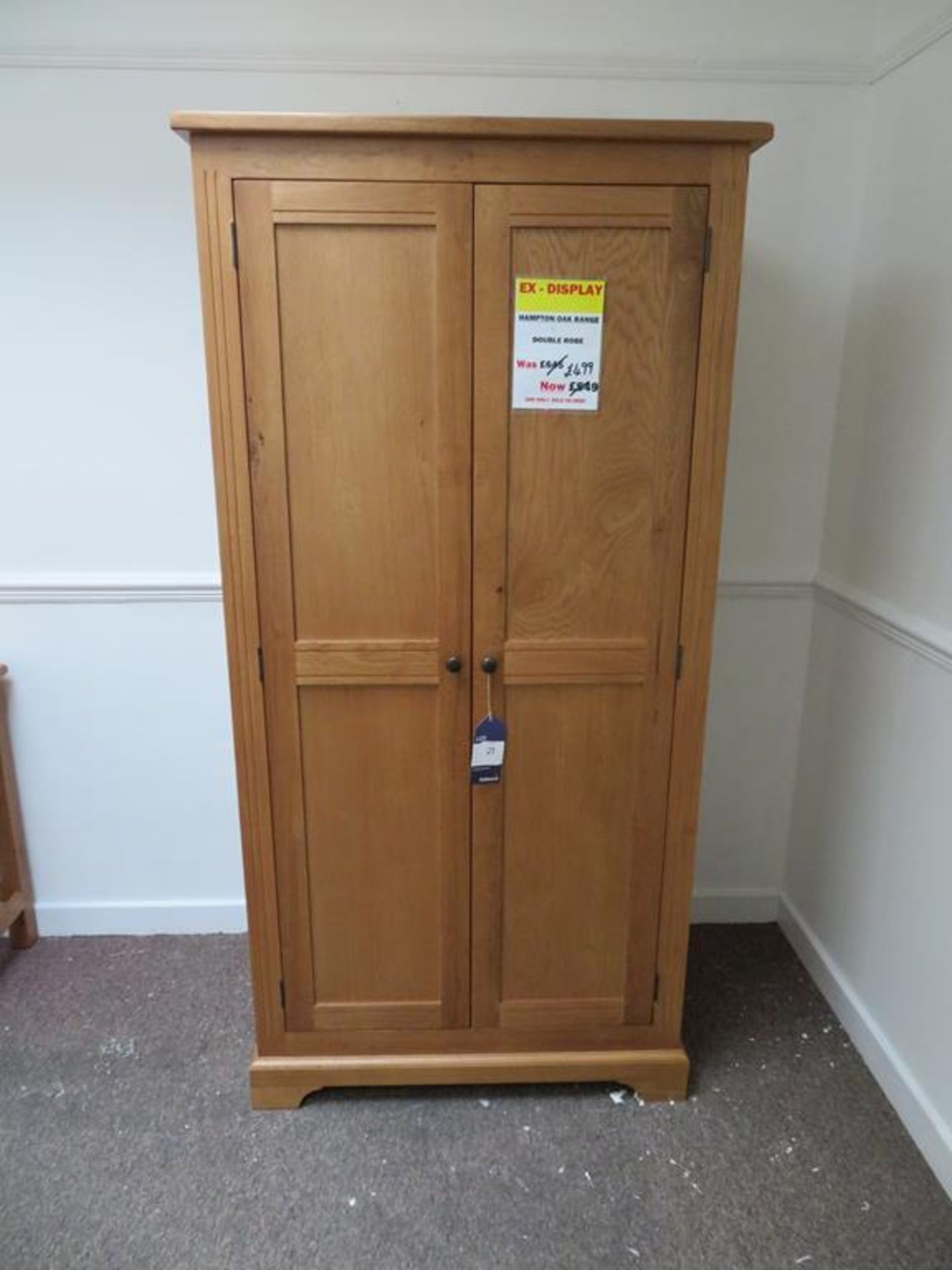 Hampton Oak Bedroom Range Double Wardrobe