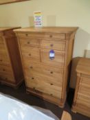 Moreno Oak Range Tall Chest of Eight Drawers