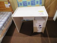 Three Drawer White Wash Desk