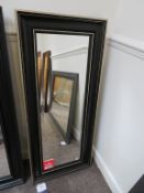 Black Printed Framed Mirror