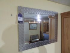 Checker Plated Framed Mirror
