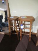 Pair of High Saddle Stools