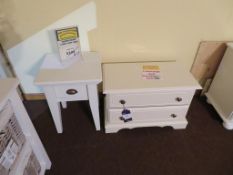 Wicker Range Lamp Table and Two Drawer Unit