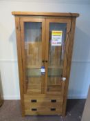 Rustic Oak Range Display Cabinet