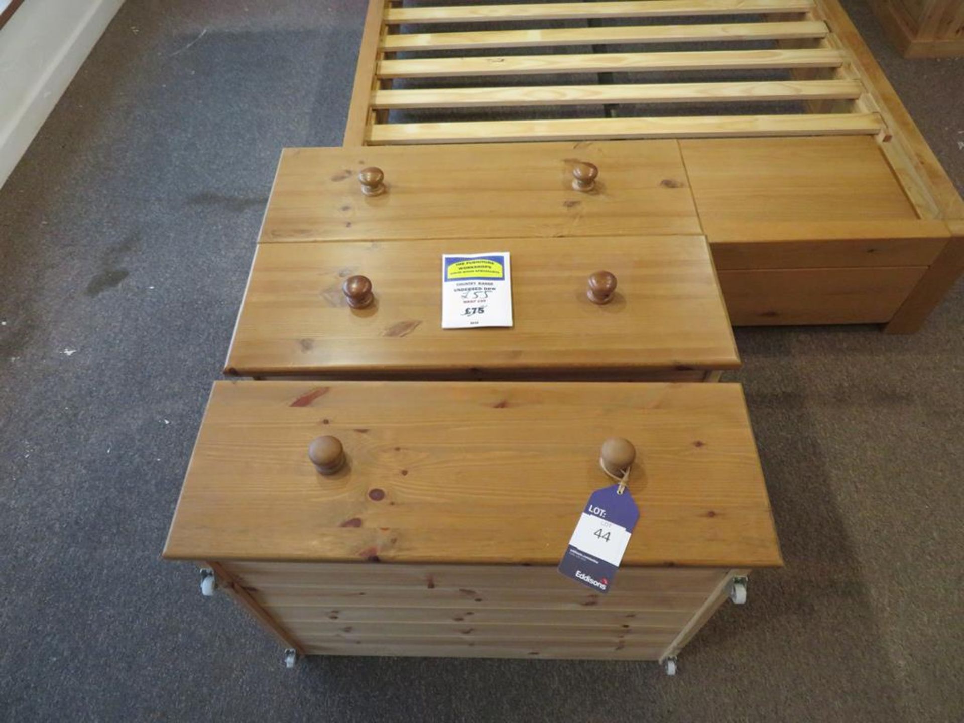 Country Pine Range Under Bed Drawers
