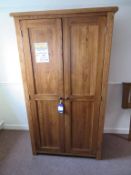 Kimberly Oak Range All Hanging Double Wardrobe