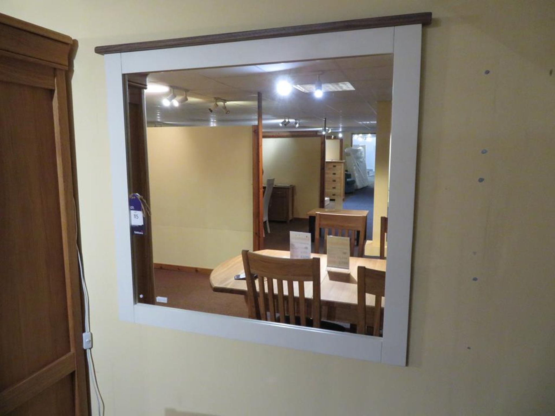 White Painted Framed Mirror