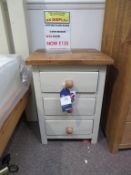 Cottage Plank Range Three Drawer Bedside Cabinet