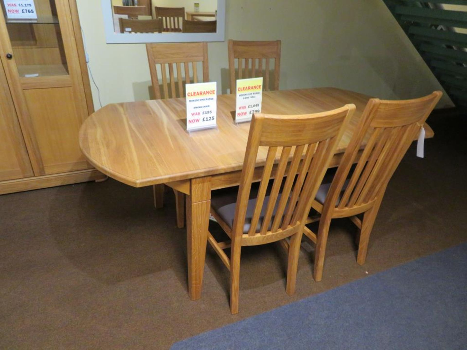 Morena Oak Range D-End Table and Chairs - Image 2 of 2