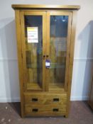 Rustic Oak Range Display Cabinet
