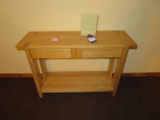 Oak Console Table