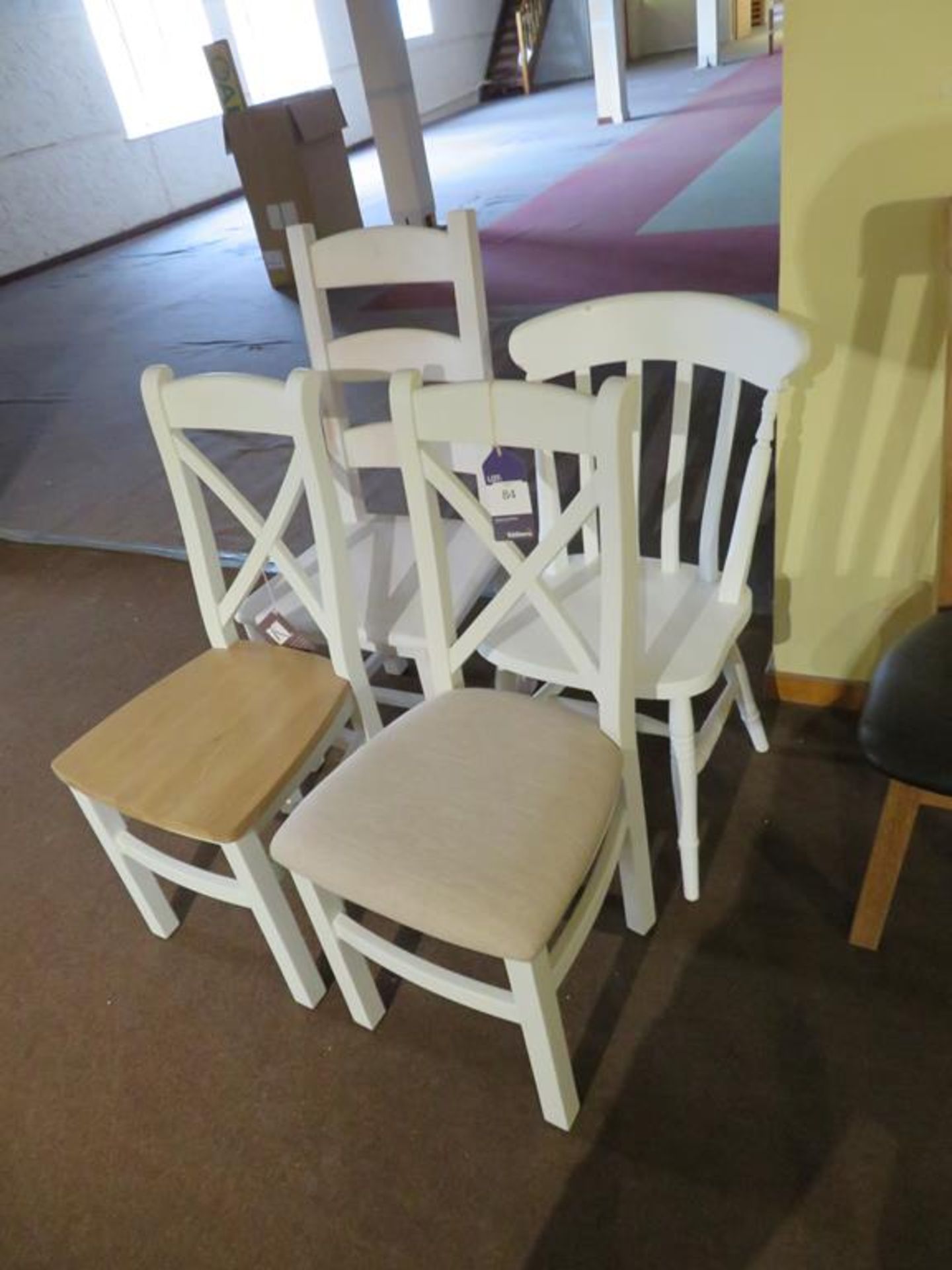 White Painted Assorted Chairs - Image 2 of 2