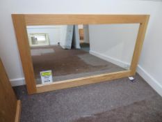 Large Oak Framed Mirror