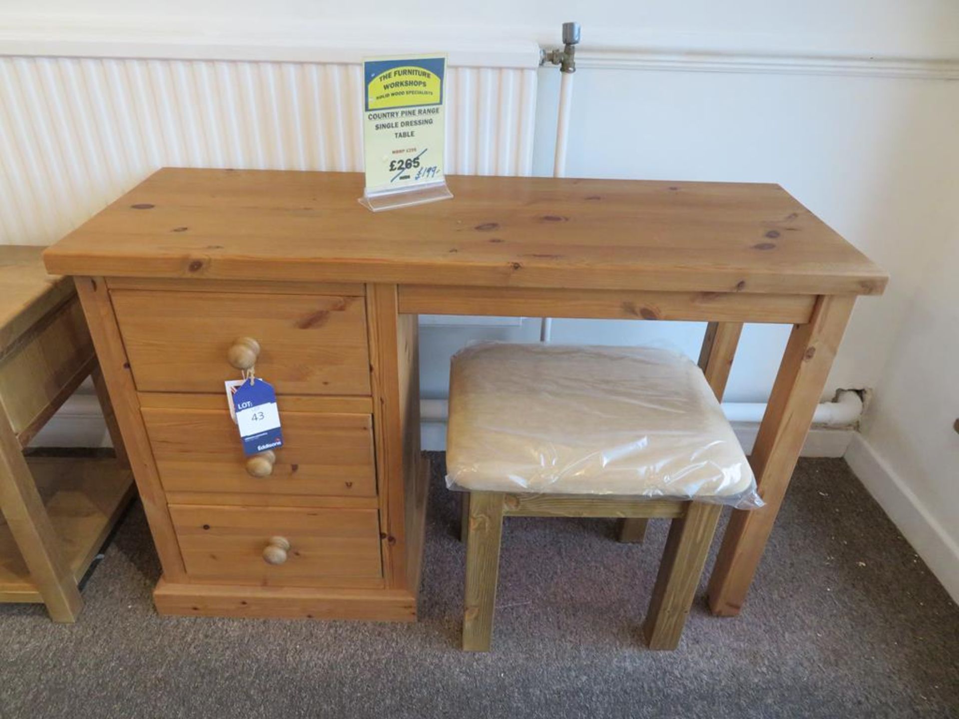 Country Pine Range Three Drawer Dressing Table Set