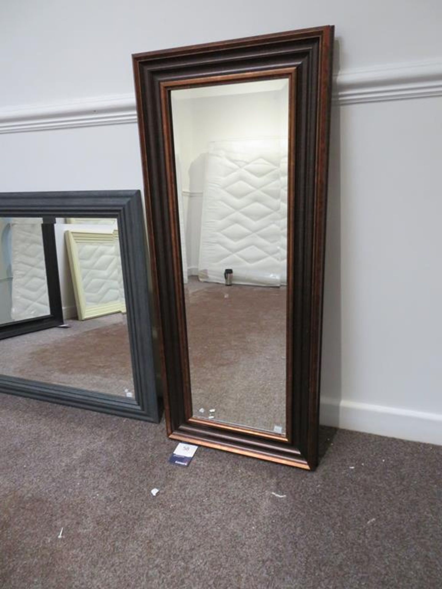 Black & Bronze Painted Framed Mirror