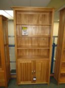 New Oak Range Bookcase with Cupboard