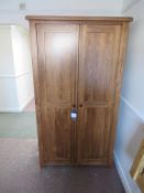 Kimberly Oak Range All Hanging Double Wardrobe